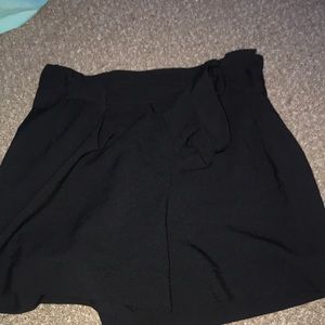 Black fabric shorts